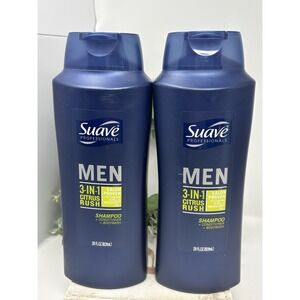 2 Suave‎ Professionals Men 3 in 1 CITRUS RUSH Shampoo & Conditioner & Body Wash